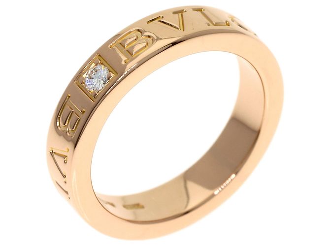 Bulgari Bvlgari Double Logo Diamantring aus 18K Roségold Golden - Ansicht 2