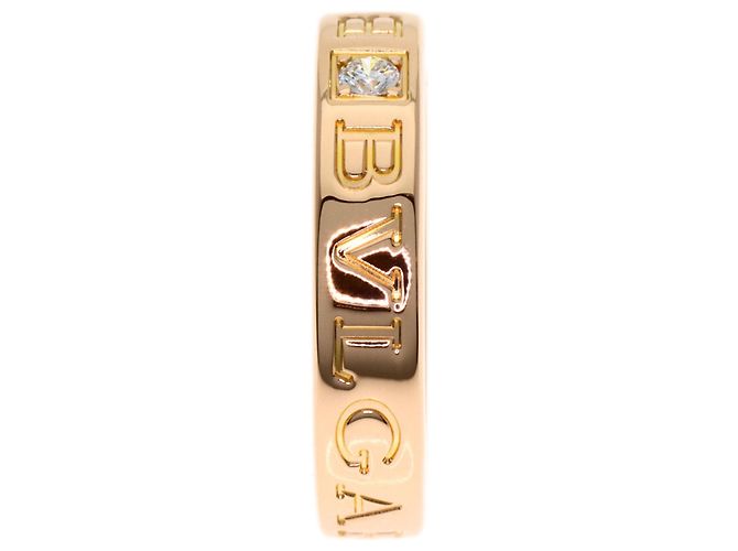 Bulgari Bvlgari Double Logo Diamantring aus 18K Roségold Golden - Ansicht 3