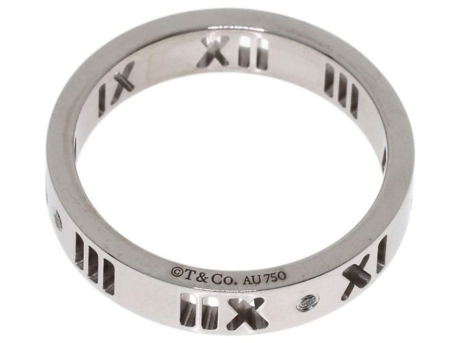 Tiffany & Co. Atlas 4P Diamond Ring in 18K Weißgold Golden - Ansicht 4