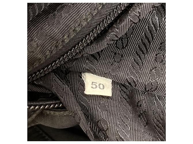 Borsa Tote in Nylon Nero Prada - vista 7