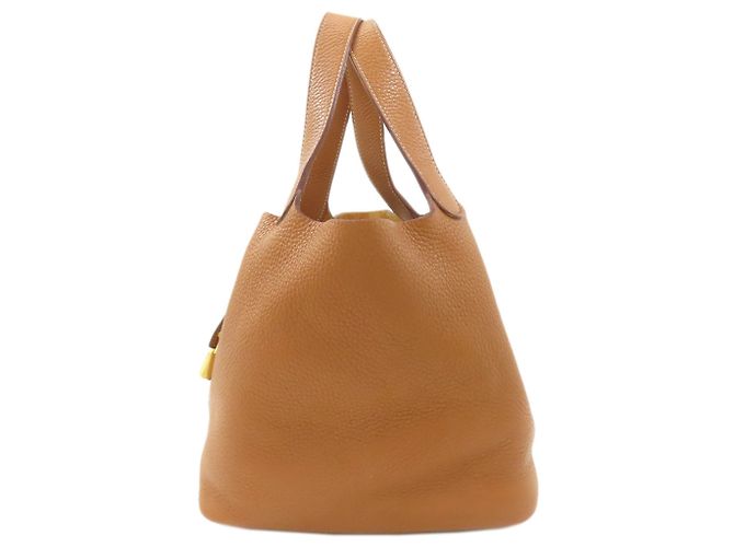 Hermès Bolsa Hermes Picotin Lock MM Gold Dourado - vista 3