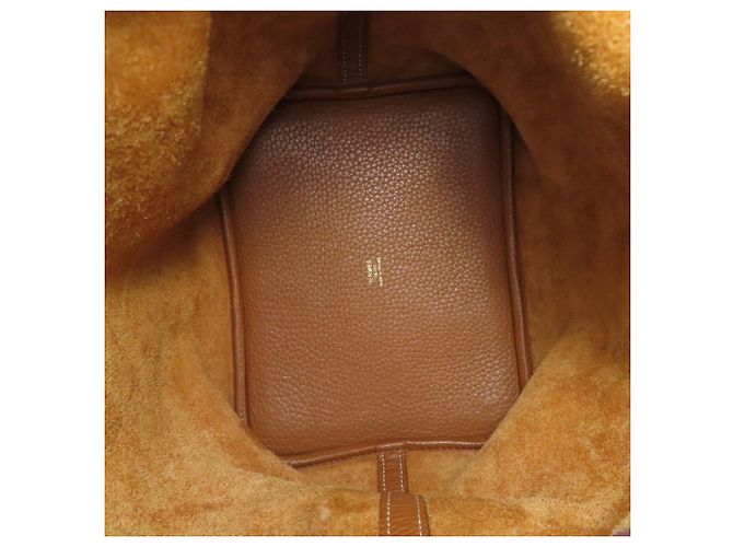 Hermès Bolsa Hermes Picotin Lock MM Gold Dourado - vista 5