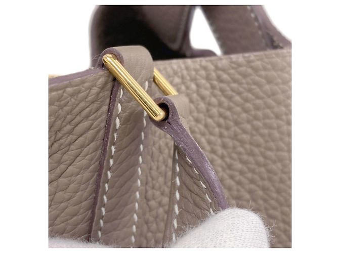 Hermès Borsa Hermes Picotin Lock MM Grigio - vista 12