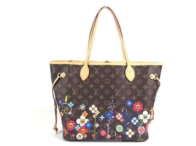 Neverfull Louis Vuitton Monogram Canvas Tote Bag Braun Mehrfarben - Ansicht 2