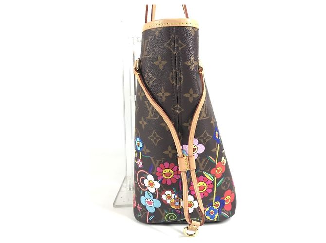 Neverfull Louis Vuitton Monogram Canvas Tote Bag Braun Mehrfarben - Ansicht 3