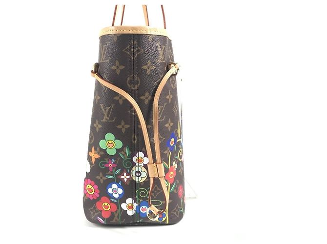 Neverfull Louis Vuitton Monogram Canvas Tote Bag Braun Mehrfarben - Ansicht 4