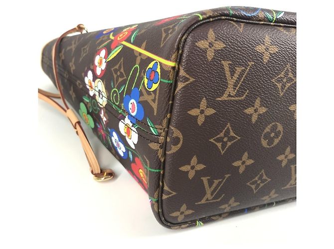 Neverfull Louis Vuitton Monogram Canvas Tote Bag Braun Mehrfarben - Ansicht 6