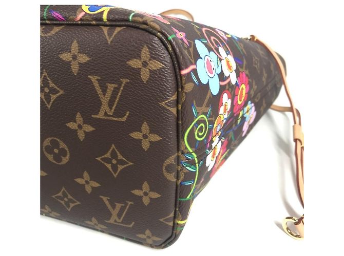 Neverfull Louis Vuitton Monogram Canvas Tote Bag Braun Mehrfarben - Ansicht 7