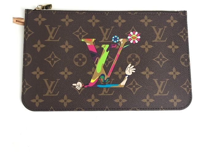 Neverfull Louis Vuitton Monogram Canvas Tote Bag Braun Mehrfarben - Ansicht 9