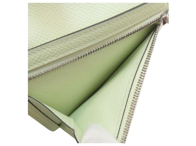 Hermès Hermes Bearn Compact Wallet in Blassgrün - Ansicht 6