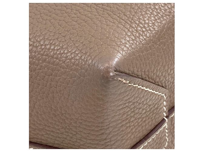 Hermès Borsa Tote Hermes Cabasellier 31 Etoupe Grigio - vista 14