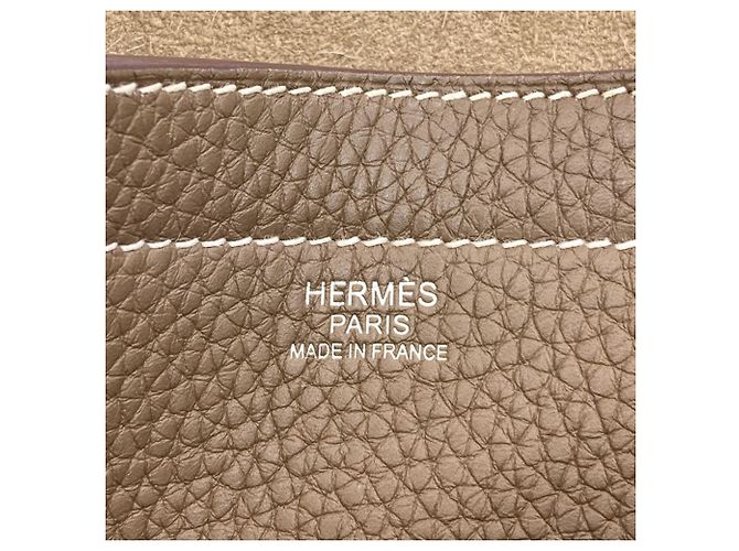 Hermès Borsa Tote Hermes Cabasellier 31 Etoupe Grigio - vista 6