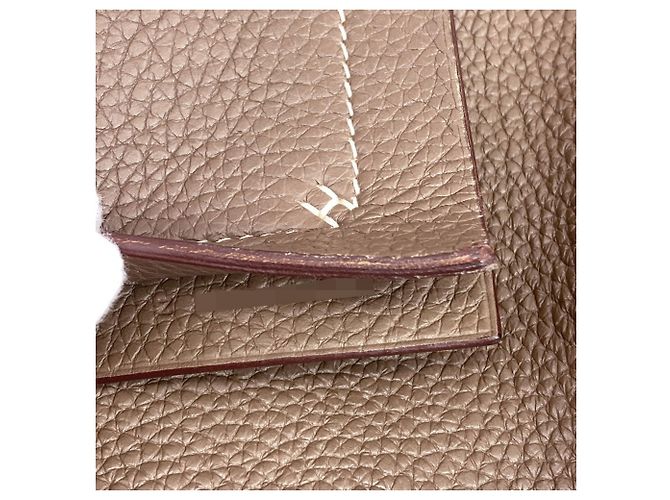 Hermès Borsa Tote Hermes Cabasellier 31 Etoupe Grigio - vista 7