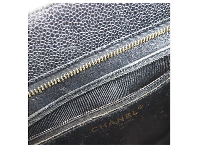 Timeless Borsa Tote Chanel Reissue in pelle di vitello martellata nera Nero - vista 9