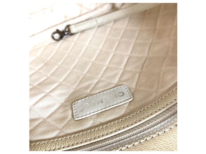 Borsa Tote in pelle avorio Chanel Crudo - vista 6