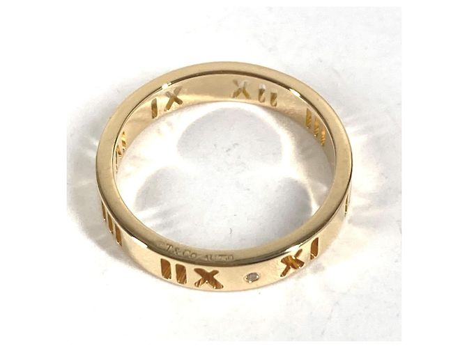 Tiffany & Co. Atlas Logo 4P Diamond Ring Golden - Ansicht 2