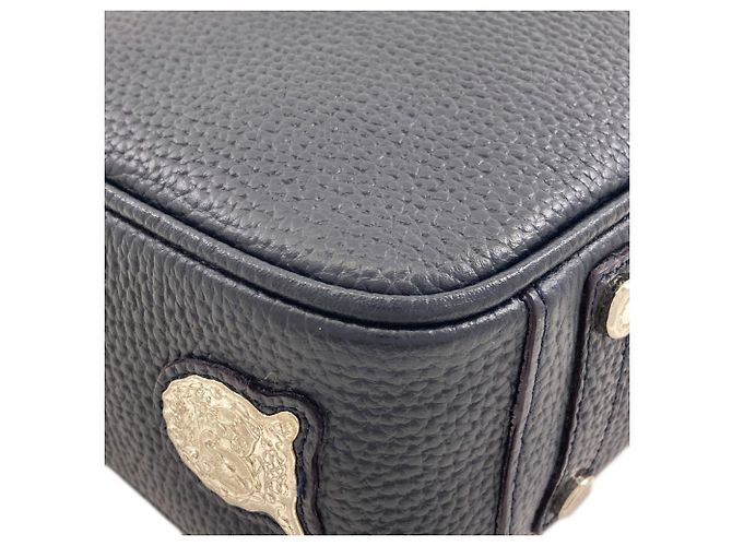 Autre Marque Borsa a mano in pelle A.D.M.J ADMJ Logo da donna Blu navy - vista 16