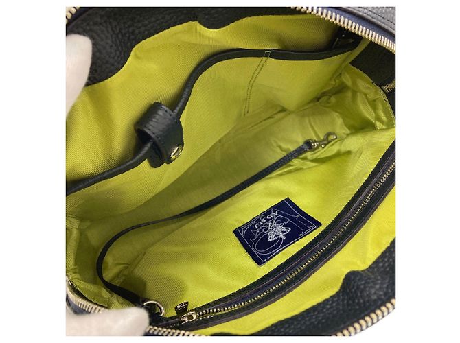 Autre Marque Borsa a mano in pelle A.D.M.J ADMJ Logo da donna Blu navy - vista 5