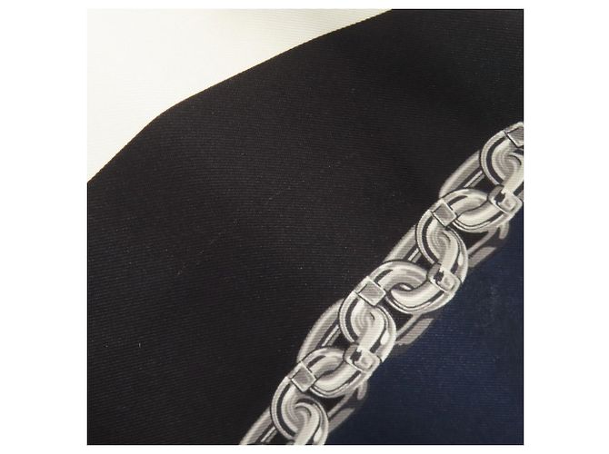 Sciarpa Carre Unchained Louis Vuitton M78675 Nero Bianco Blu navy - vista 10