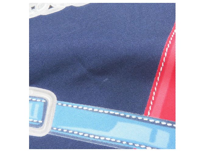 Sciarpa Carre Unchained Louis Vuitton M78675 Nero Bianco Blu navy - vista 11