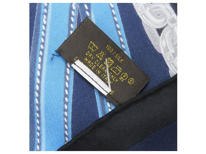 Sciarpa Carre Unchained Louis Vuitton M78675 Nero Bianco Blu navy - vista 5