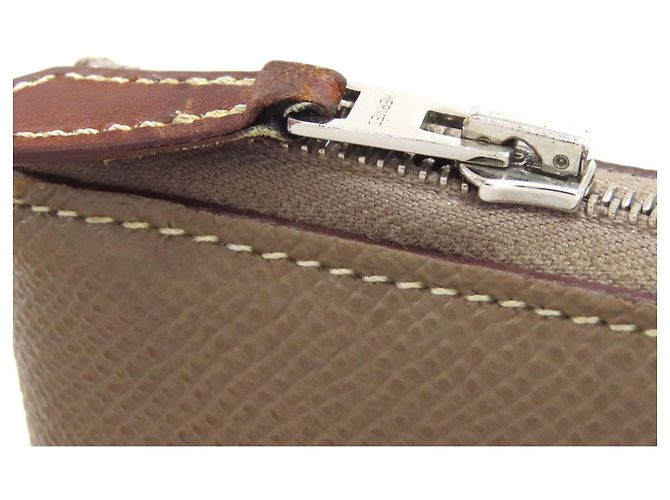 Hermès Hermes Azap Seiden-Langgeldbörse in Etoupe Gray Taupe - vista 10