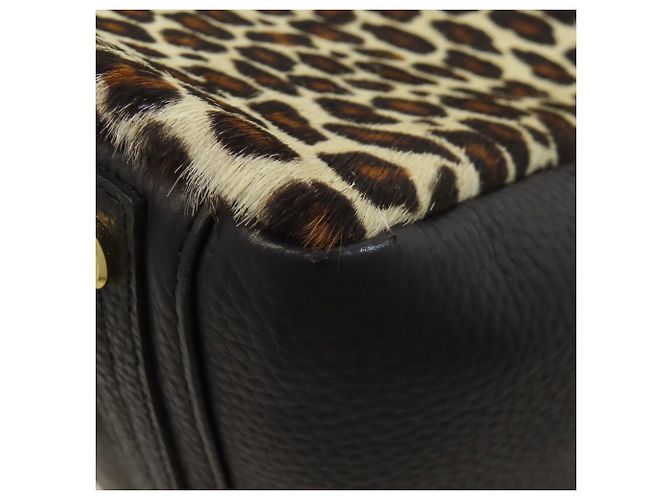 Autre Marque Borsa a mano in pelle con stampa leopardata da donna A.D.M.J Nero - vista 16