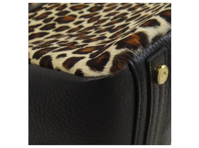 Autre Marque Borsa a mano in pelle con stampa leopardata da donna A.D.M.J Nero - vista 17