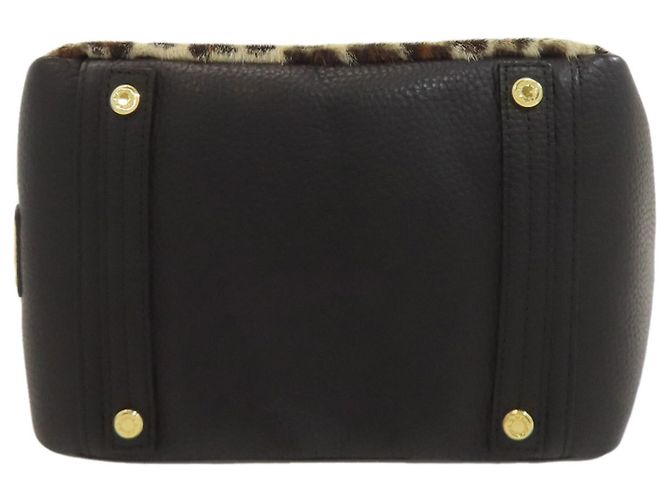 Autre Marque Borsa a mano in pelle con stampa leopardata da donna A.D.M.J Nero - vista 4