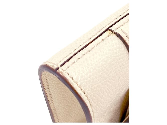 Mini clutch Valextra in pelle di vitello Bianco - vista 13