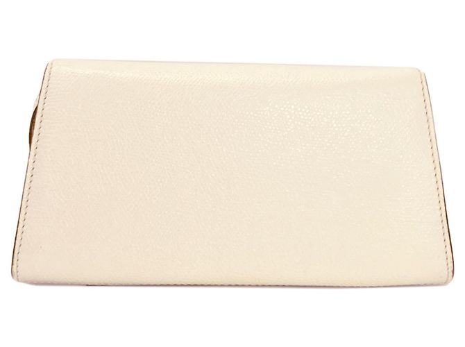 Mini clutch Valextra in pelle di vitello Bianco - vista 2