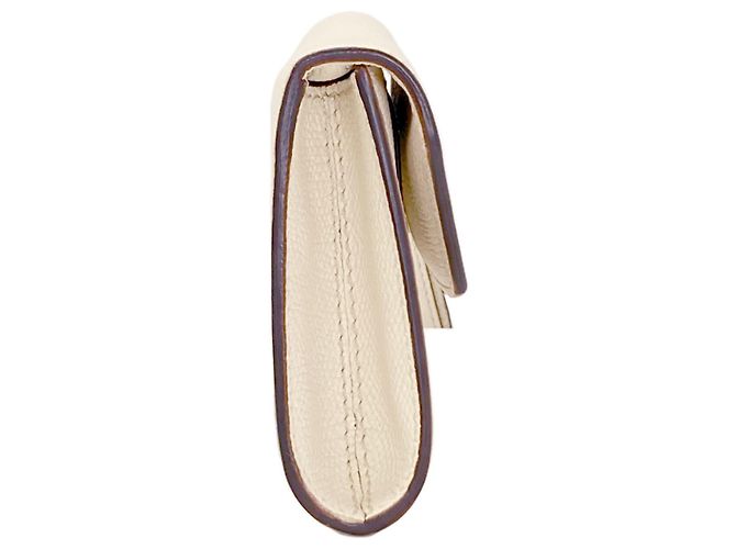 Mini clutch Valextra in pelle di vitello Bianco - vista 3
