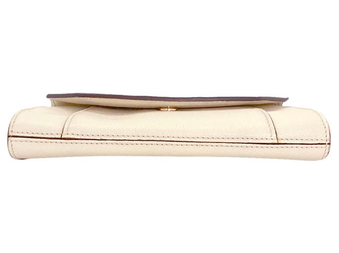 Mini clutch Valextra in pelle di vitello Bianco - vista 4