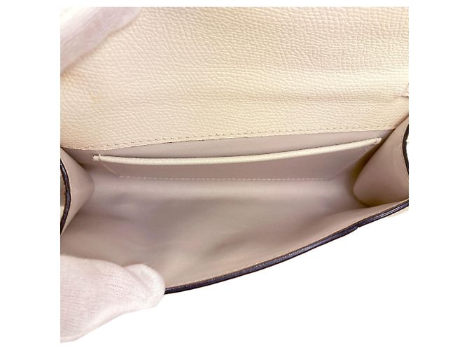 Mini clutch Valextra in pelle di vitello Bianco - vista 5