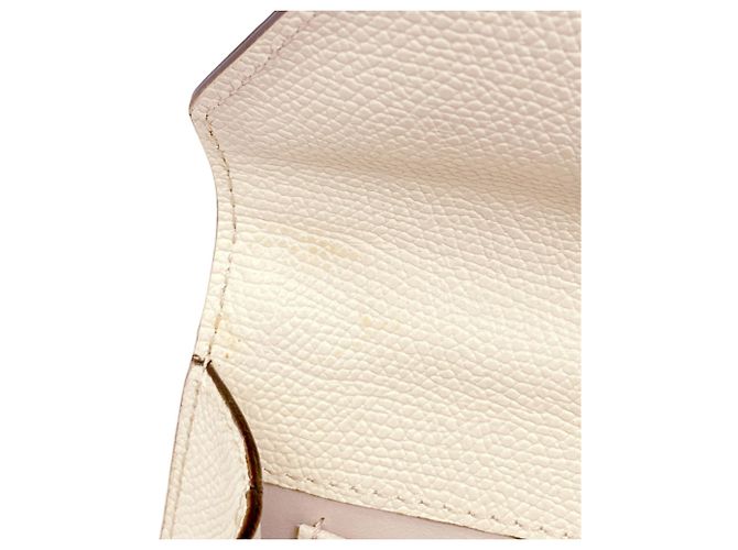 Mini clutch Valextra in pelle di vitello Bianco - vista 8