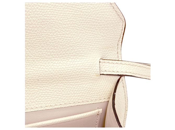 Mini clutch Valextra in pelle di vitello Bianco - vista 9