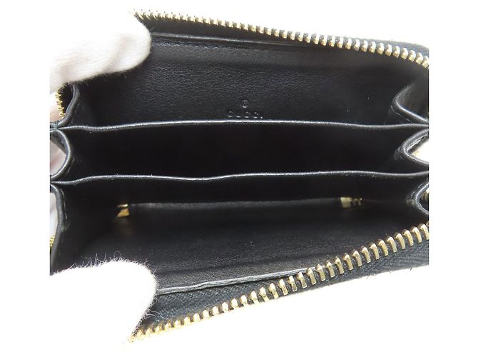 Gucci Leder-Kleingeldbeutel Schwarz - Ansicht 4