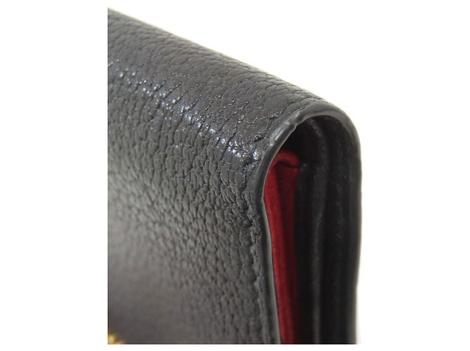 Miu Miu Leder-Bifold-Geldbörse Schwarz - Ansicht 15