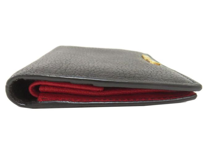 Miu Miu Leder-Bifold-Geldbörse Schwarz - Ansicht 3