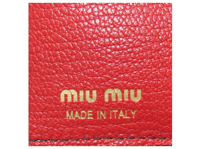 Miu Miu Leder-Bifold-Geldbörse Schwarz - Ansicht 7