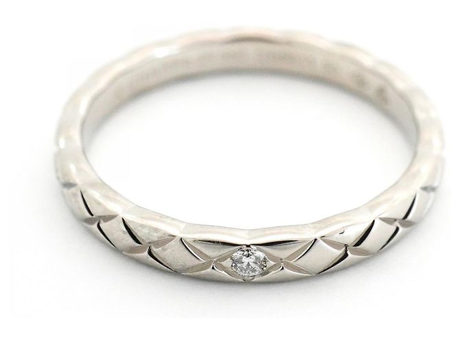 Anello Chanel Coco Crush in platino - vista 3