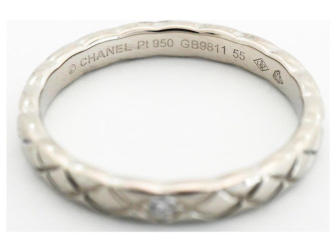 Anello Chanel Coco Crush in platino - vista 4