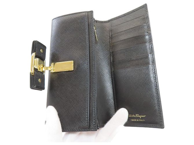 Cartera larga Vara Ribbon Salvatore Ferragamo Negro - vista 4