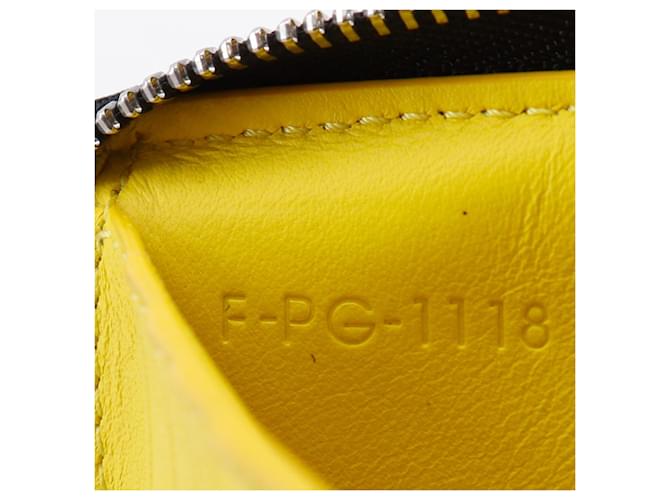 Céline Celine Medium Zip Around Bi-fold Wallet Schwarz Gelb - Ansicht 14