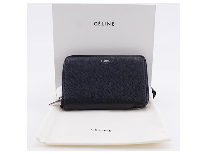 Céline Celine Medium Zip Around Bi-fold Wallet Schwarz Gelb - Ansicht 15
