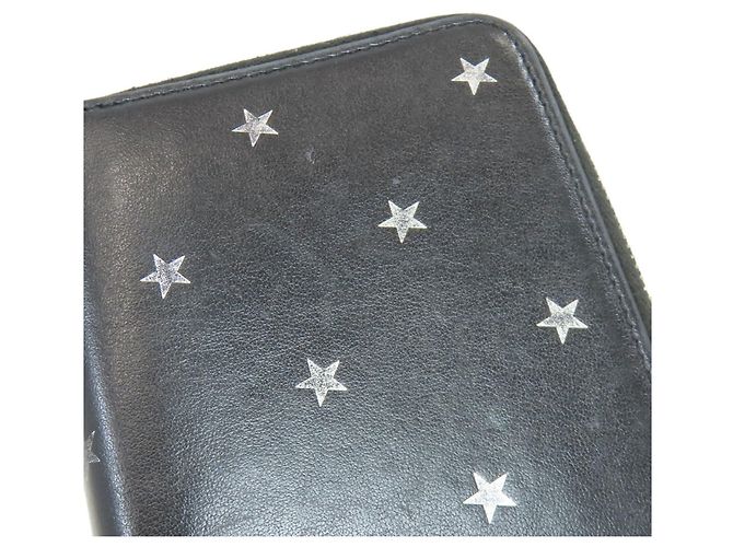 Saint Laurent Bi-fold Ledergeldbörse mit Sternmotiv Schwarz - Ansicht 12