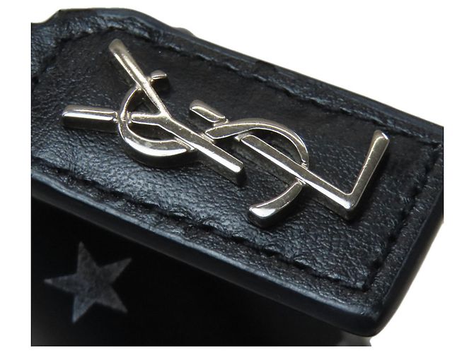 Saint Laurent Bi-fold Ledergeldbörse mit Sternmotiv Schwarz - Ansicht 13