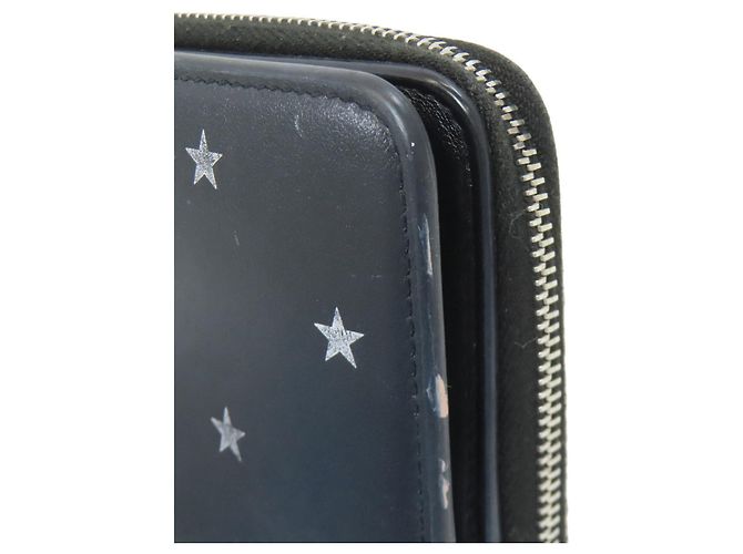Saint Laurent Bi-fold Ledergeldbörse mit Sternmotiv Schwarz - Ansicht 14