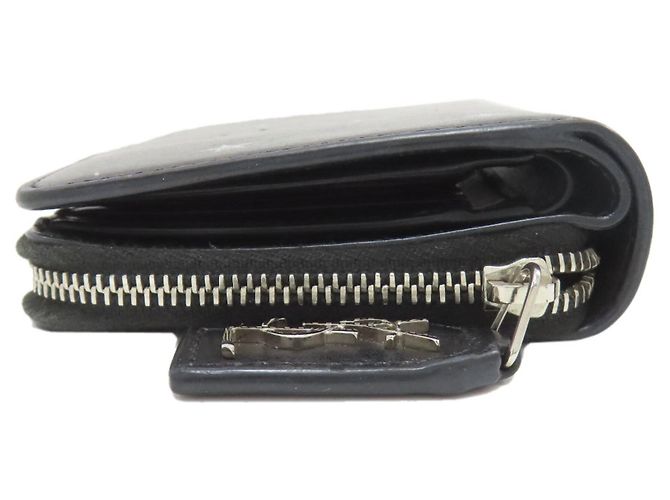 Saint Laurent Bi-fold Ledergeldbörse mit Sternmotiv Schwarz - Ansicht 3