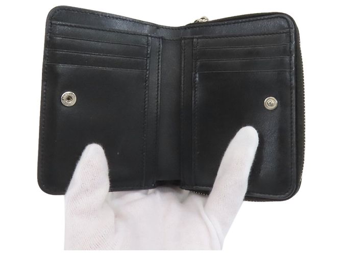 Saint Laurent Bi-fold Ledergeldbörse mit Sternmotiv Schwarz - Ansicht 4